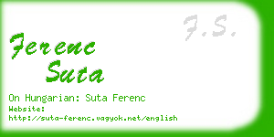 ferenc suta business card